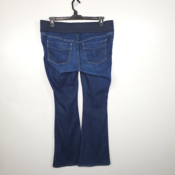 Old Navy Maternity Medium Wash Skinny Flare Denim Maternity Jeans Size 14 - Picture 4 of 7